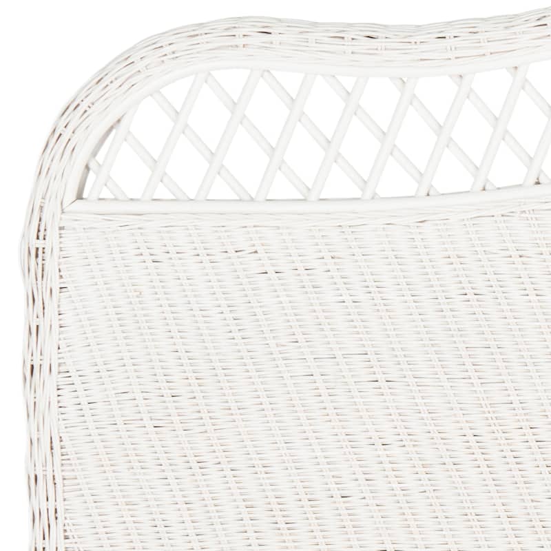 SAFAVIEH Masja White Washed Rattan Headboard (Full)