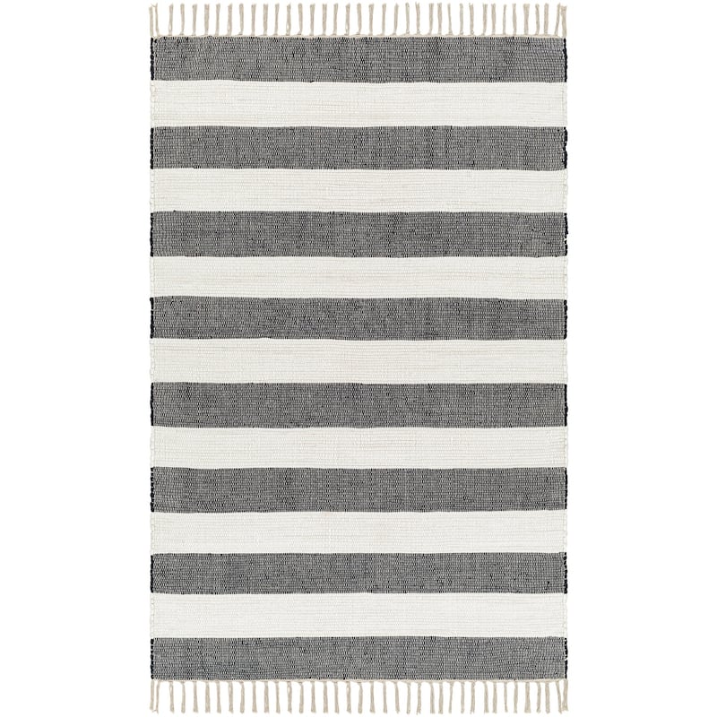 Livabliss Cotone Handmade Casual Striped Area Rug