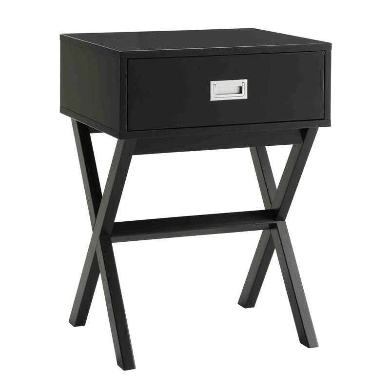 Convenience Concepts Designs2Go Landon 1 Drawer End Table - Black