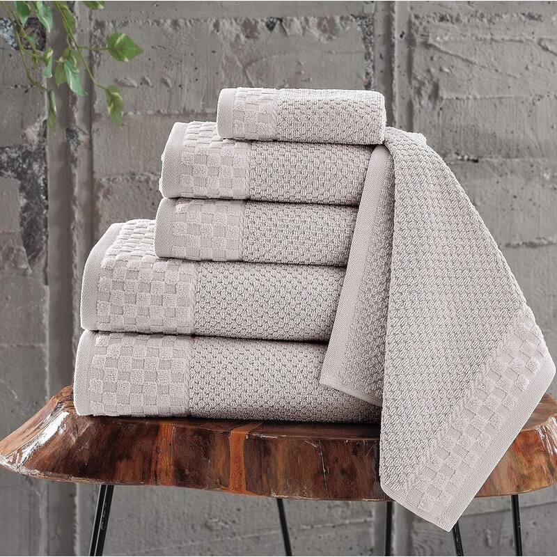 Boston Towel Collection Turkish Cotton Luxury and Soft 2 Large Bath Towels, 2 Washcloths and 2 Hand Towels (Set of 6)