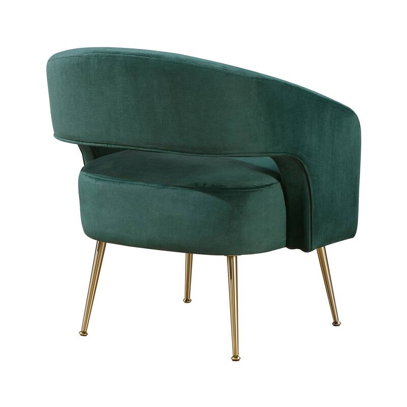 Sonoma 27.5" Velvet Accent Chair - Gold Finish Metal Legs