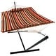 preview thumbnail 63 of 71, Sunnydaze Rope Hammock with 12-Foot Stand, Hammock Pad & Pillow