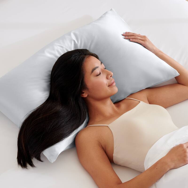 Bare Home Mulberry Silk Pillowcases with Zipper Closure - Set of 2