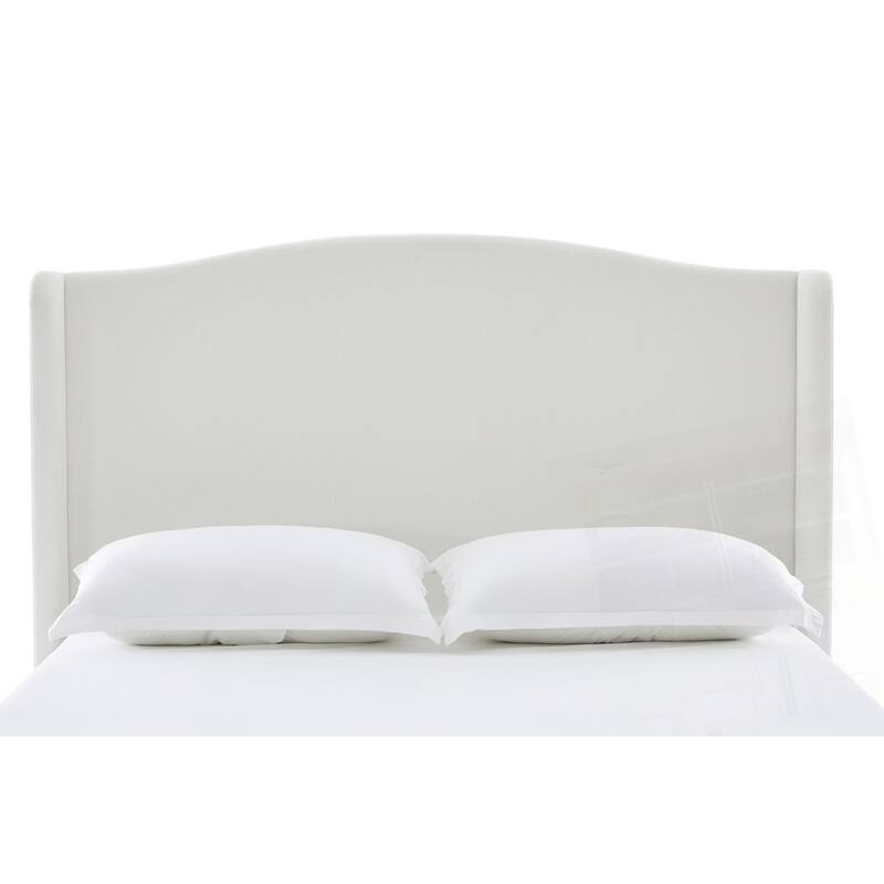 Upholstered Wingback Headboard Bed Platform Bed No Box Spring Needed