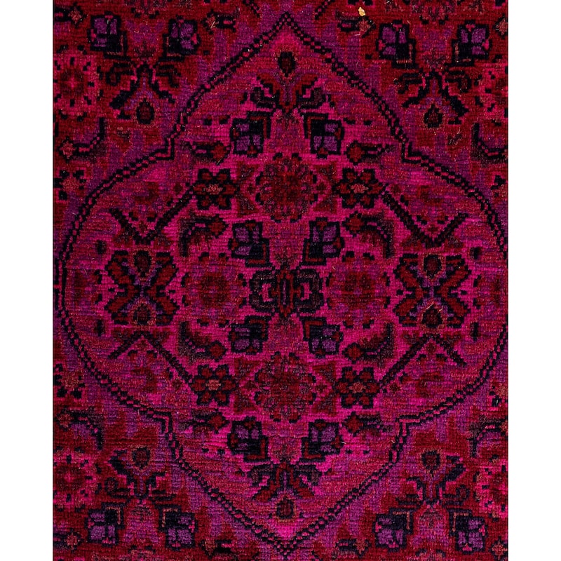 Overdyed One-of-a-Kind Hand-Knotted Area Rug - Purple - 4' 10" x 6' 4"