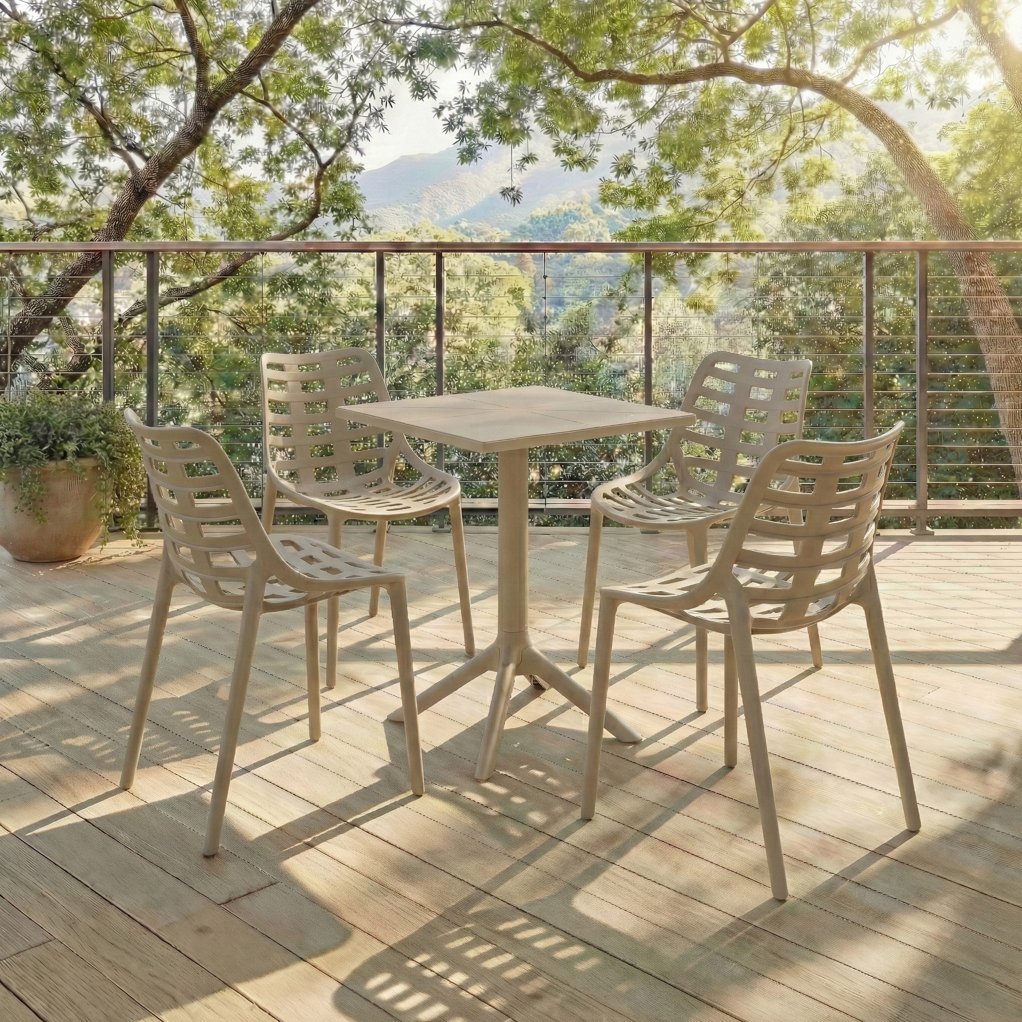 SAFAVIEH Outdoor Living Stella Square Bistro Table - 24"W x 24"D x 30"H