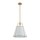 preview thumbnail 25 of 91, Mid Century 4-Light Conical Fabric Shade Lantern Pendant Ambient Light