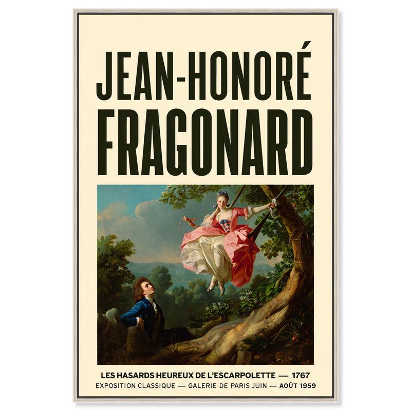 Fragonard's Swing Canvas by Art Remedy - Silver - 30" x 45"
