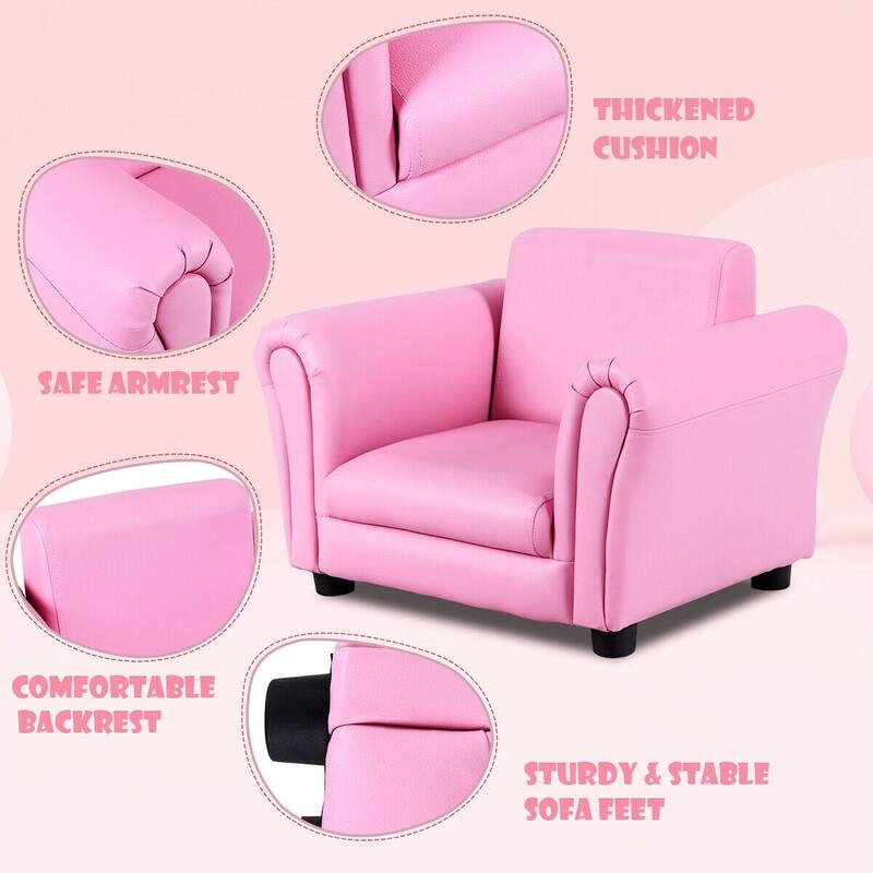 Costway Kids Sofa Armrest Chair Couch Children Toddler Birthday Gift