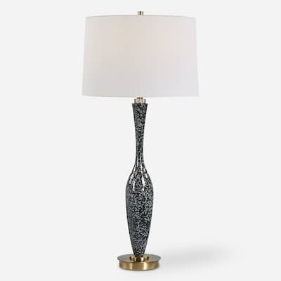 Uttermost Remy Polished Table Lamp - 33"H,   Shade 10"H x 15"Dia.