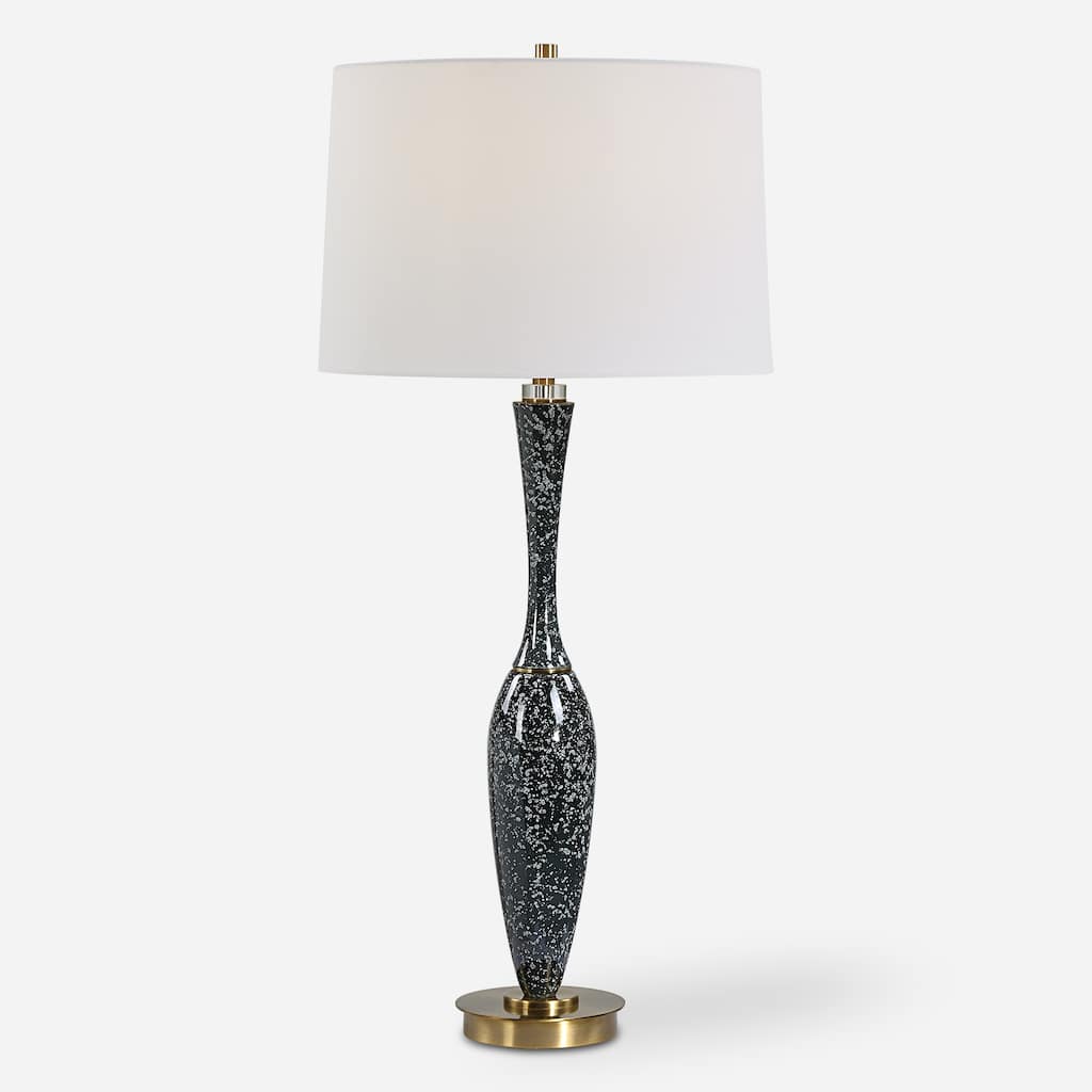 Uttermost Remy Polished Table Lamp - 33"H,   Shade 10"H x 15"Dia.