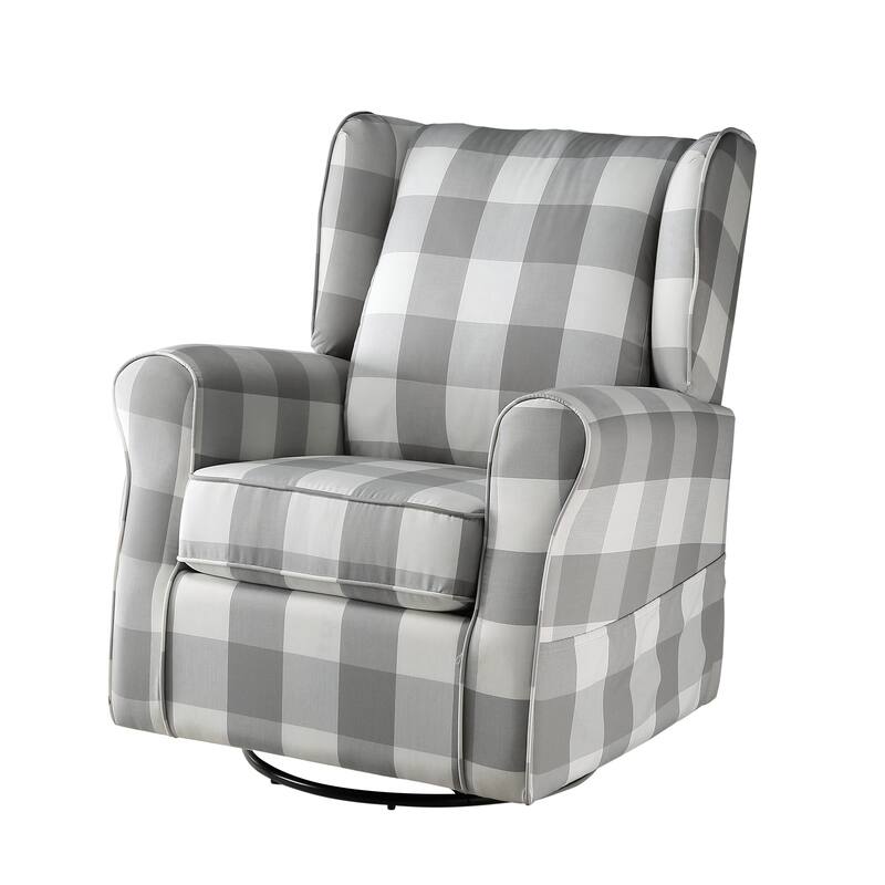 Rolled Arm Swivel Chair,Accent Armchair with Glider