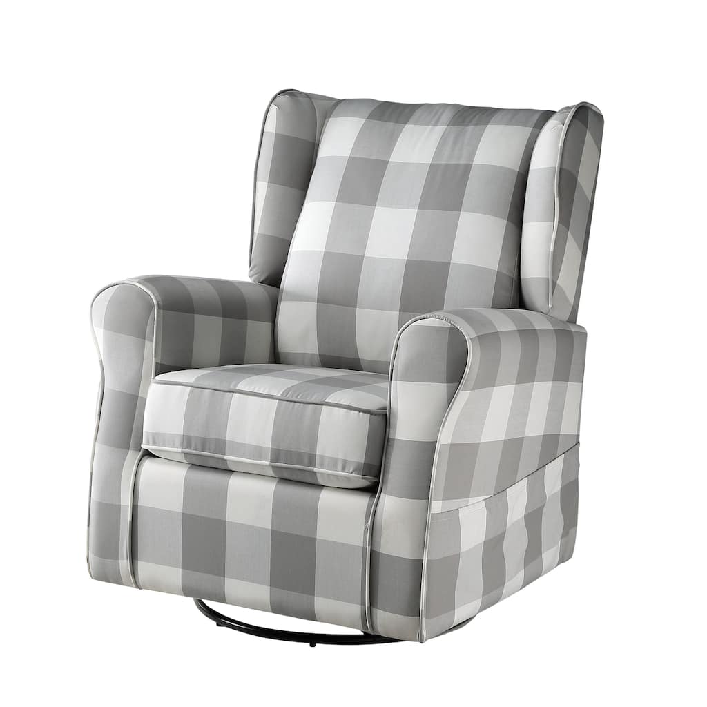 Rolled Arm Swivel Chair,Accent Armchair with Glider