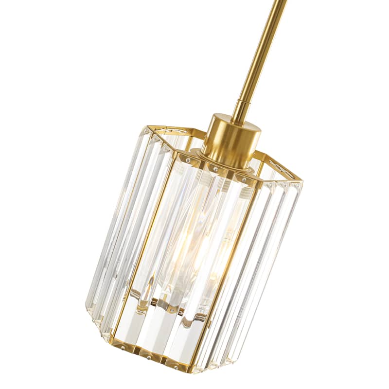 1-Light Crystal Pendant Lighting Fixtures for Sloped Ceiling