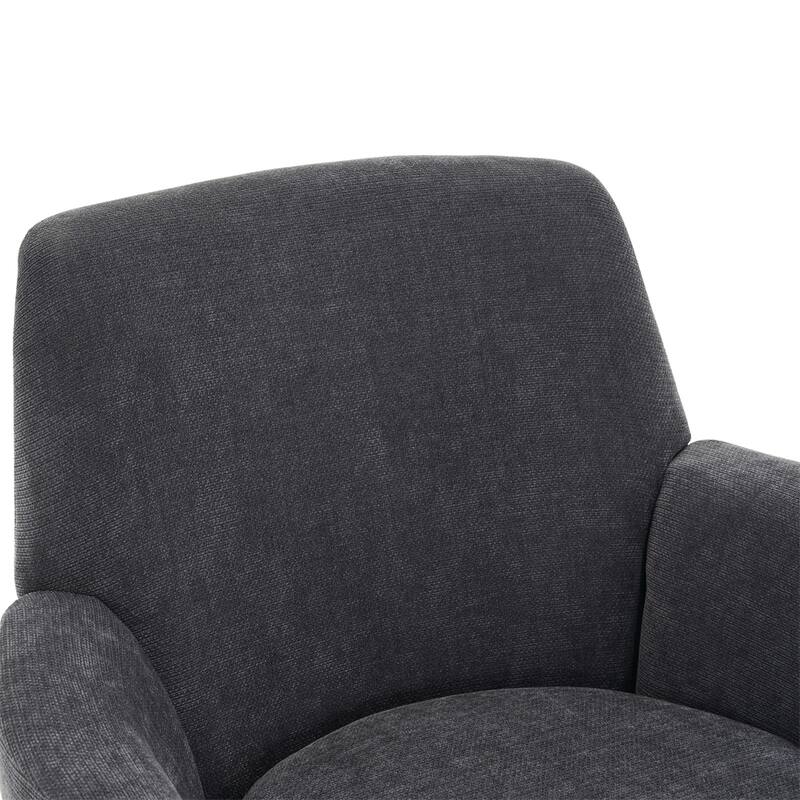 Swivel Round Accent Chairs Armchair with Stainless Steel Base