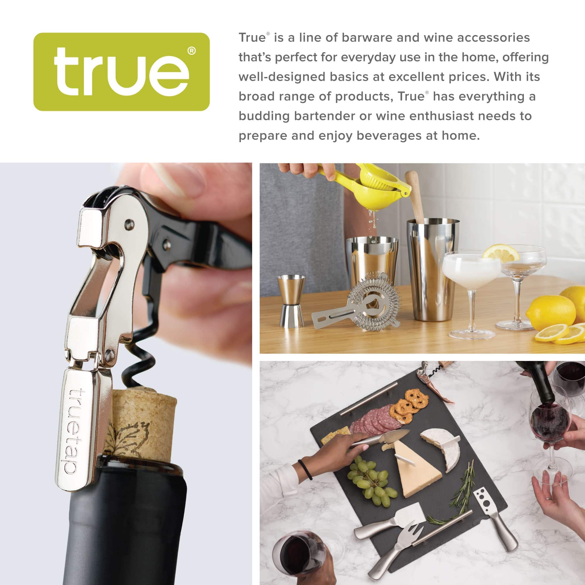 True Liquor Pourers with Caps, Set of 8, Free Pour Spouts, Vinegar, Oil