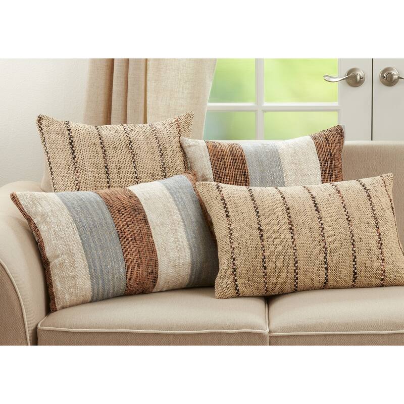 Banded Design Throw Pillow