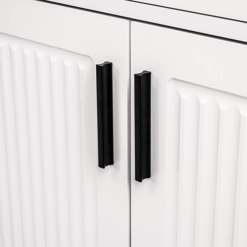 63" Farmhouse Sideboard Buffet Cabinet with 4 Doors and 3 Drawers