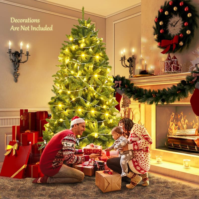 Gymax 7.5' 1968 Hinged Tip Artificial Christmas Fir Tree Patio Home