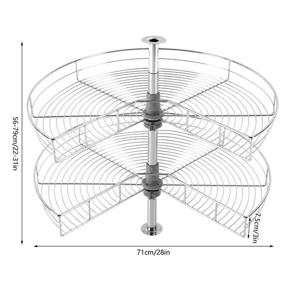 Rotating 2 Tier Kitchen Corner Pantry Storage Cabinet Lazy Susans - Bed ...
