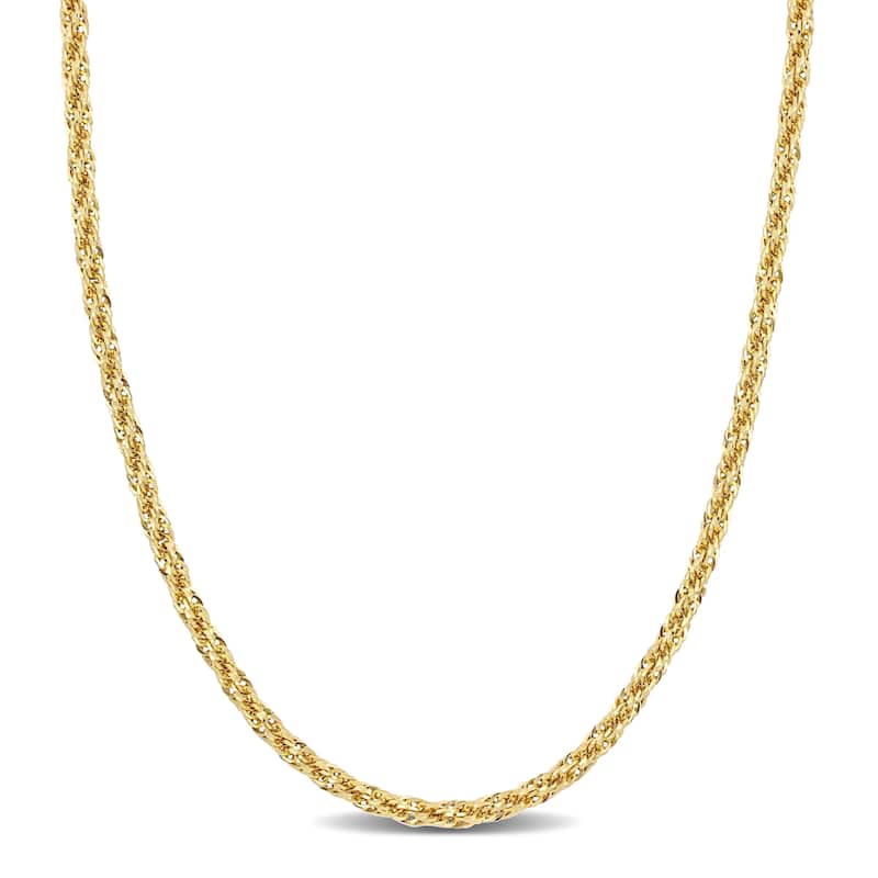 Miadora 3mm Infinity Rope Chain Necklace in 14k Yellow Gold-20 in