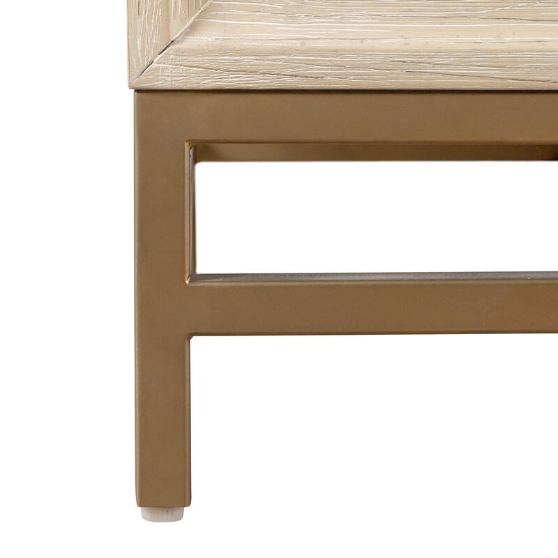 Furniture of America Drayden Transitional Solid Wood 5-Drawer Chest with Metal Legs