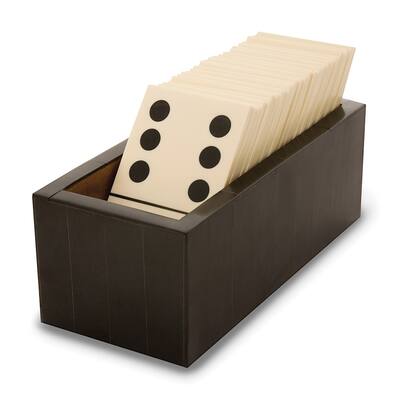 Curata Black and White Horn/Bone Jumbo Domino Set