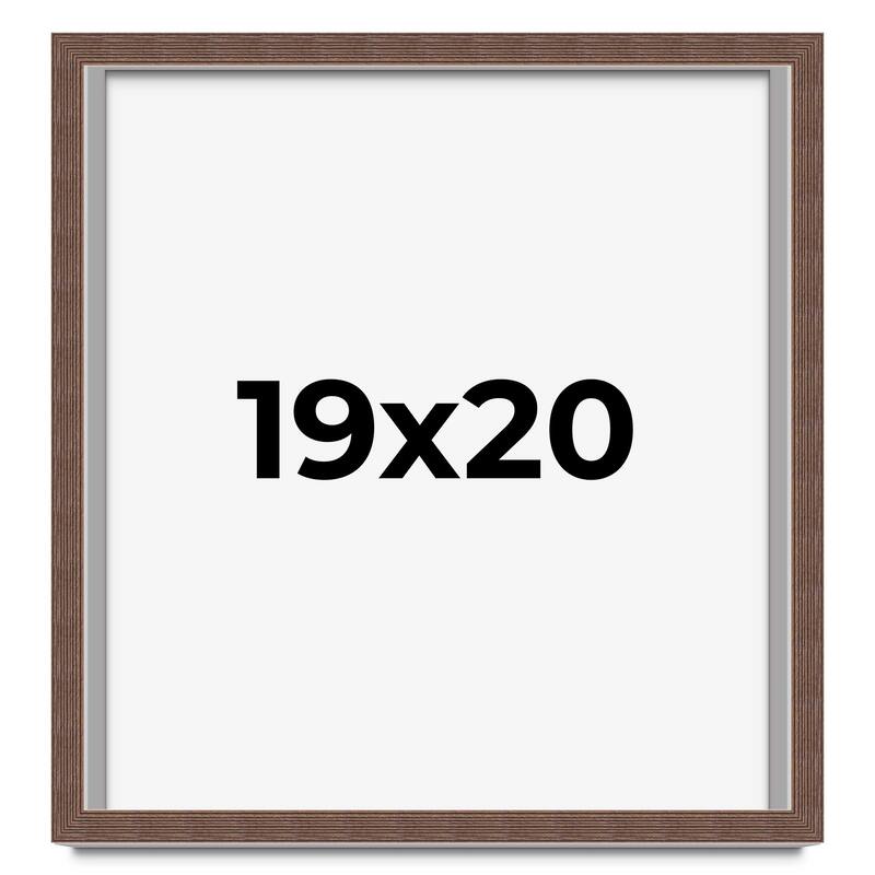 19x20 Shadow Box Frame Brown | 1.125 inches Deep Real Wood Rustic