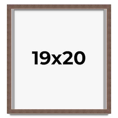19x20 Shadow Box Frame Brown | 1.125 inches Deep Real Wood Rustic