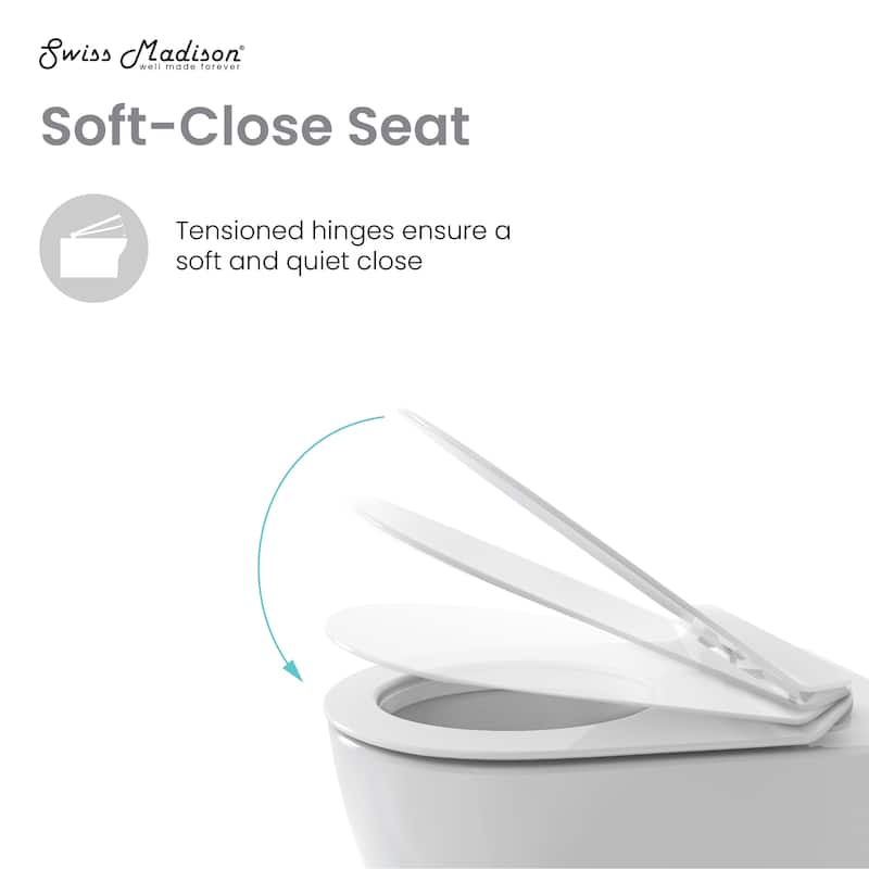 Dieppe Wall-Hung Elongated Toilet Bowl In Matte White - 20.65" x 14.75" 13.6"