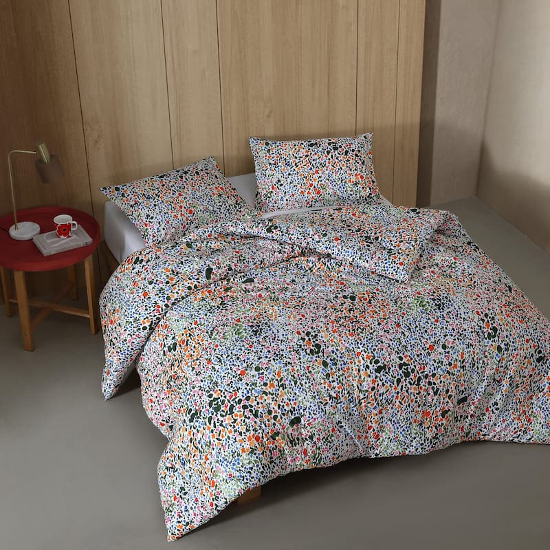 Marimekko Rantaniitty Cotton Orange Duvet Cover Set