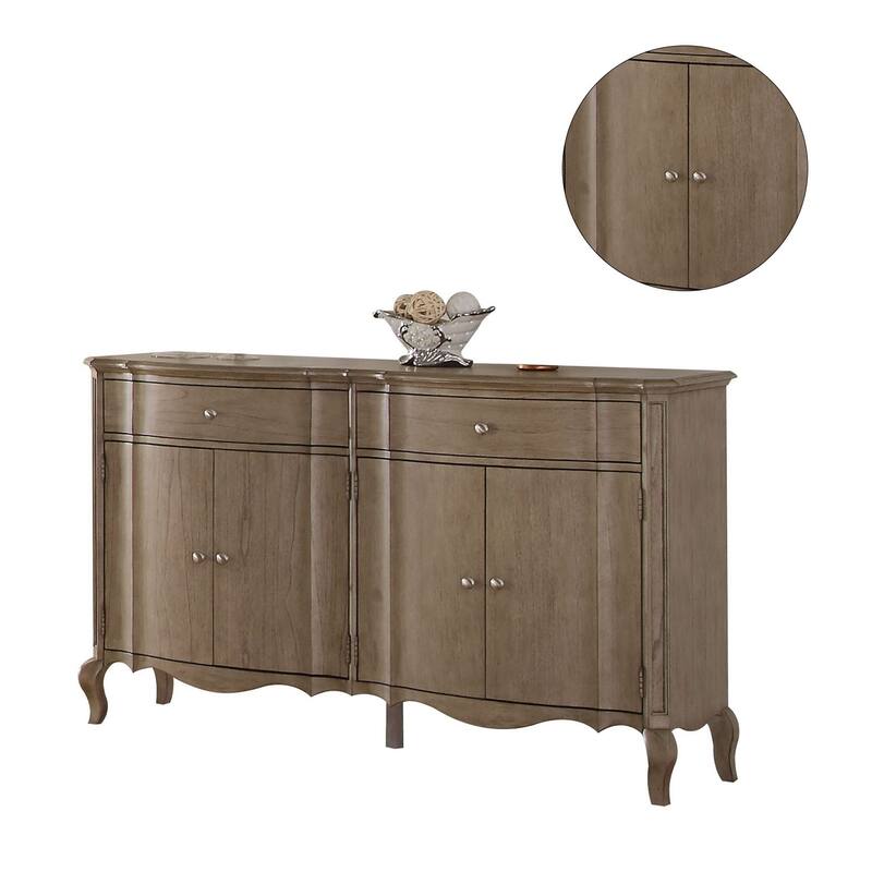 Server with Drawers in Antique Taupe