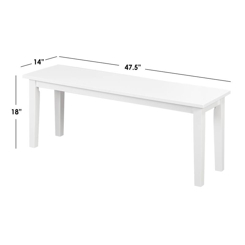Simple Living Tiffany White Dining Bench