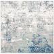 SAFAVIEH Brentwood Malissie Modern Abstract Rug - 8' x 8' Square - Light Grey/Blue