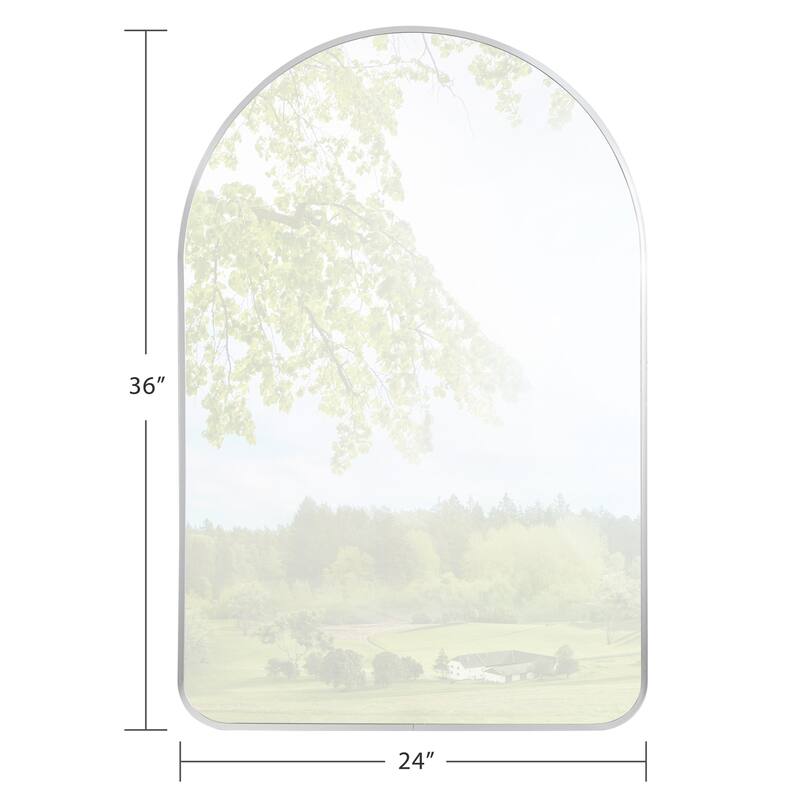 Arched-Top Metal Frame Bathroom Wall mirror