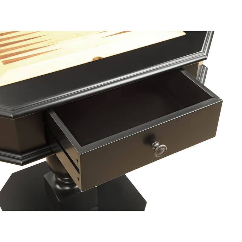 Bishop Cherry Finish Reversible Chess Checker Game Table w/Game Tray (Chess Fingures Not Included)