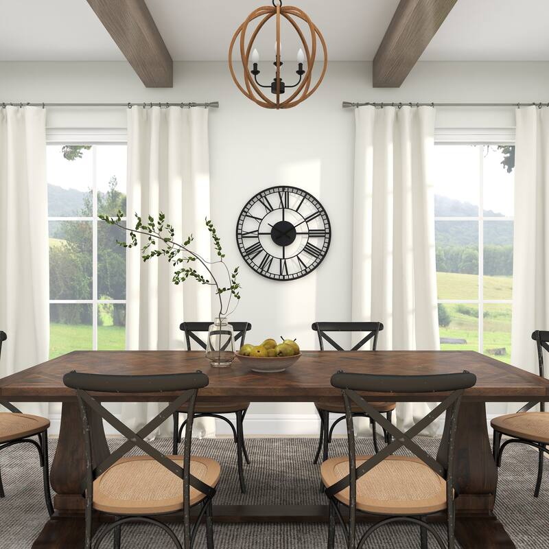 Black Metal Open Cutout Frame Decorative Wall Clock