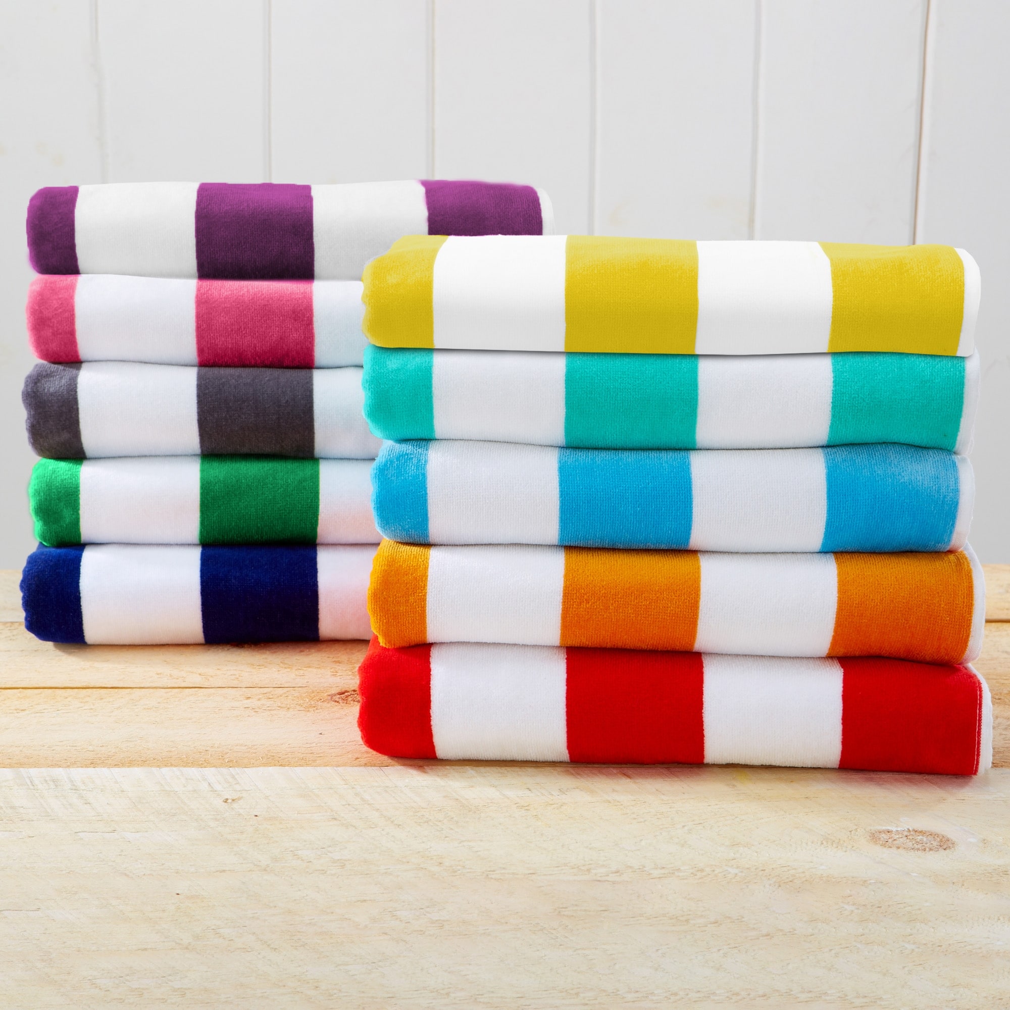 Linery & Co. Cotton Cabana Beach Towel, 4 Pack - 30" x 60"