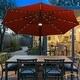 preview thumbnail 10 of 35, Clihome 11Ft Solar Tube Light Aluminum Patio Umbrella with Base