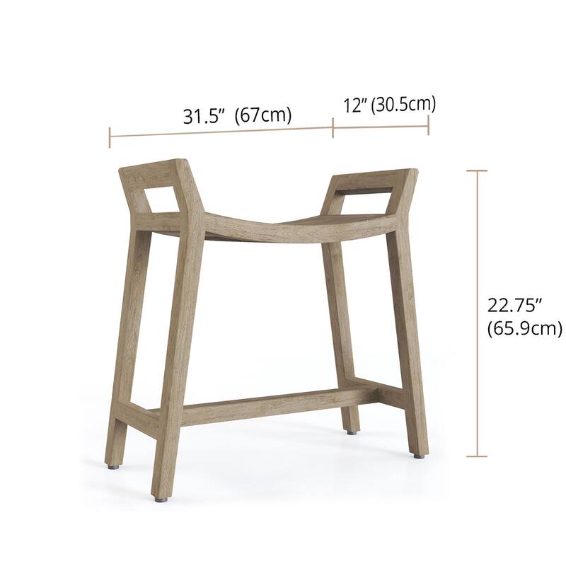 Patented Asia Ascend Teak Shower Bench