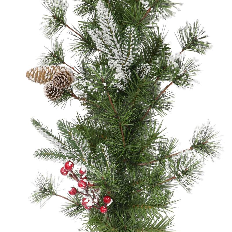 Flocked Pine Artificial Christmas Wreath - 24” - Unlit