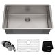 preview thumbnail 1 of 158, KRAUS Standart PRO Undermount Single Bowl Stainless Steel Kitchen Sink 30 inch (30"L x 18"W x 10.38"D)