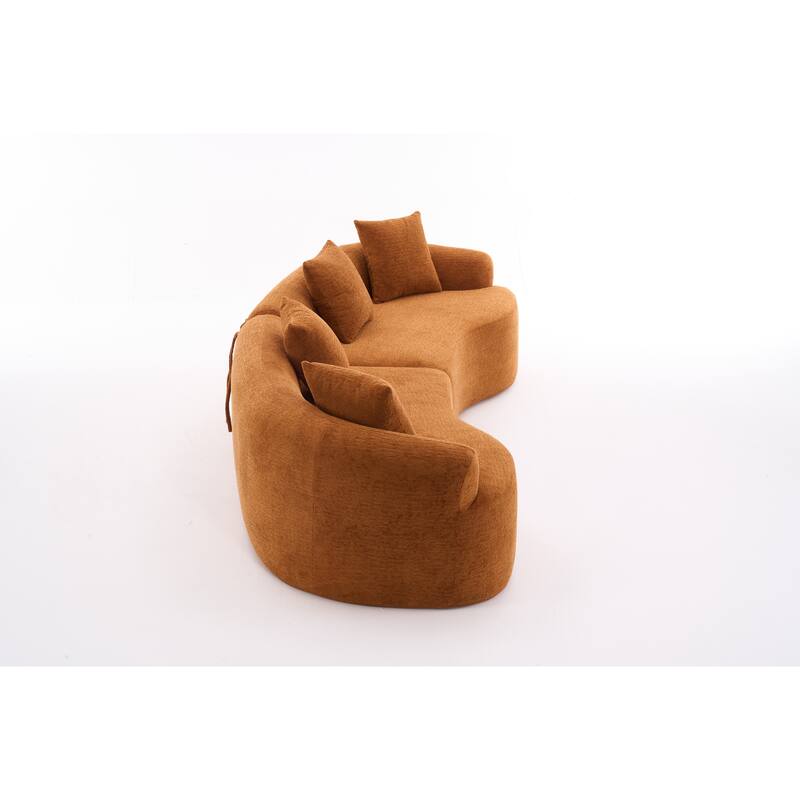 GDFStudio - Soft Upholstered 110" Curved Modular Sectional Sofa