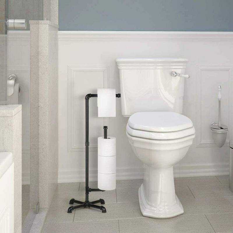 Free Standing Tissue Paper Roll Holder, Industrial Cast Iron Pipe