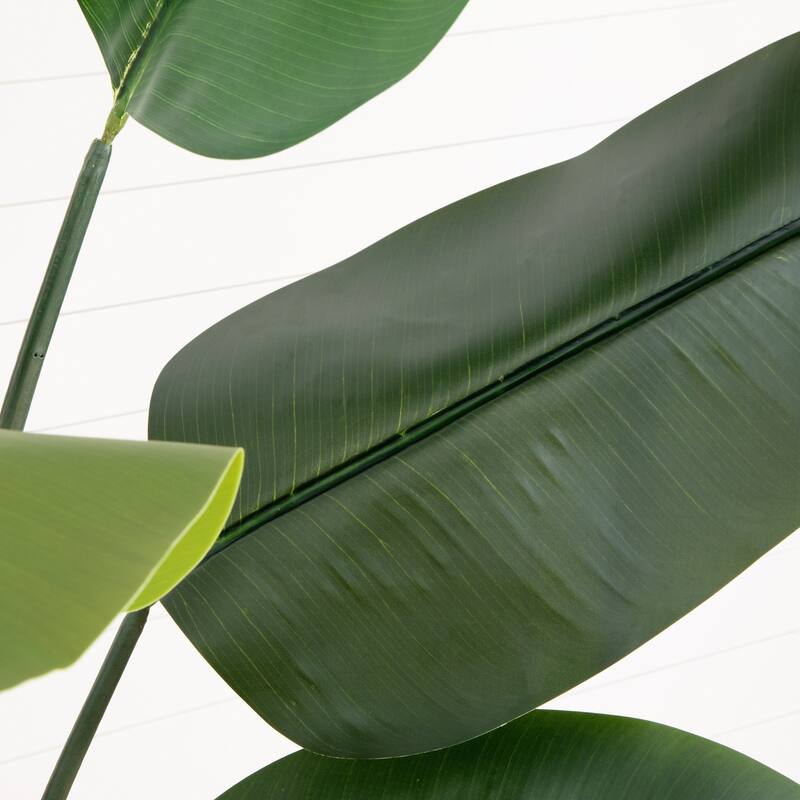 7-ft Artificial Bird of Paradise Tree with Resin Stone Planter