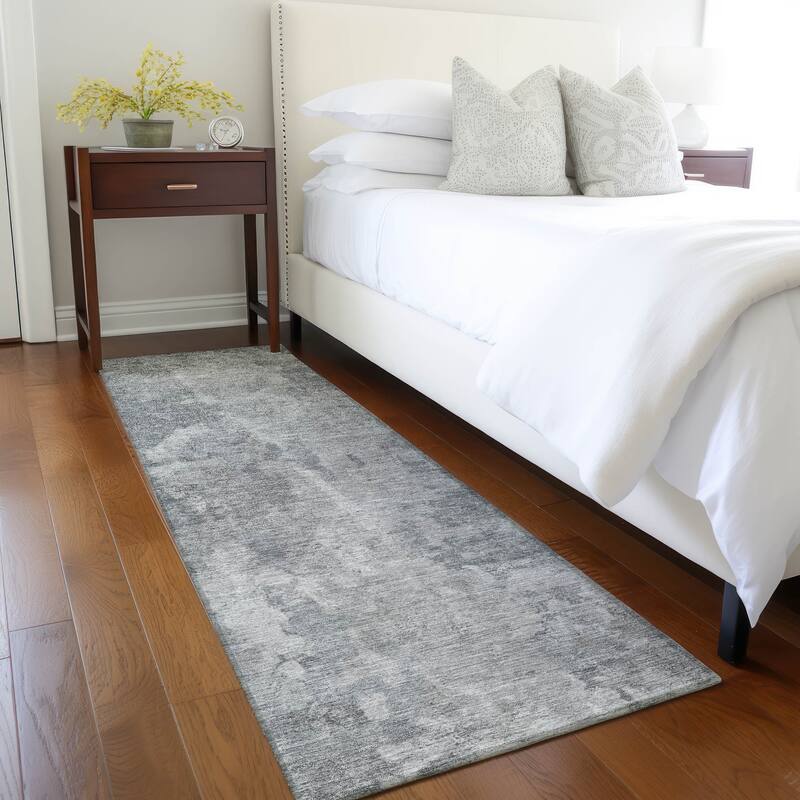 Machine Washable Indoor/ Outdoor Modern Ombre Chantille Rug