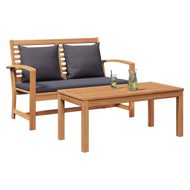 vidaXL Garden Bench Natural 110 x 64 x 76.5 cm Solid teak wood - 43.3 x 25.2 x 30.1