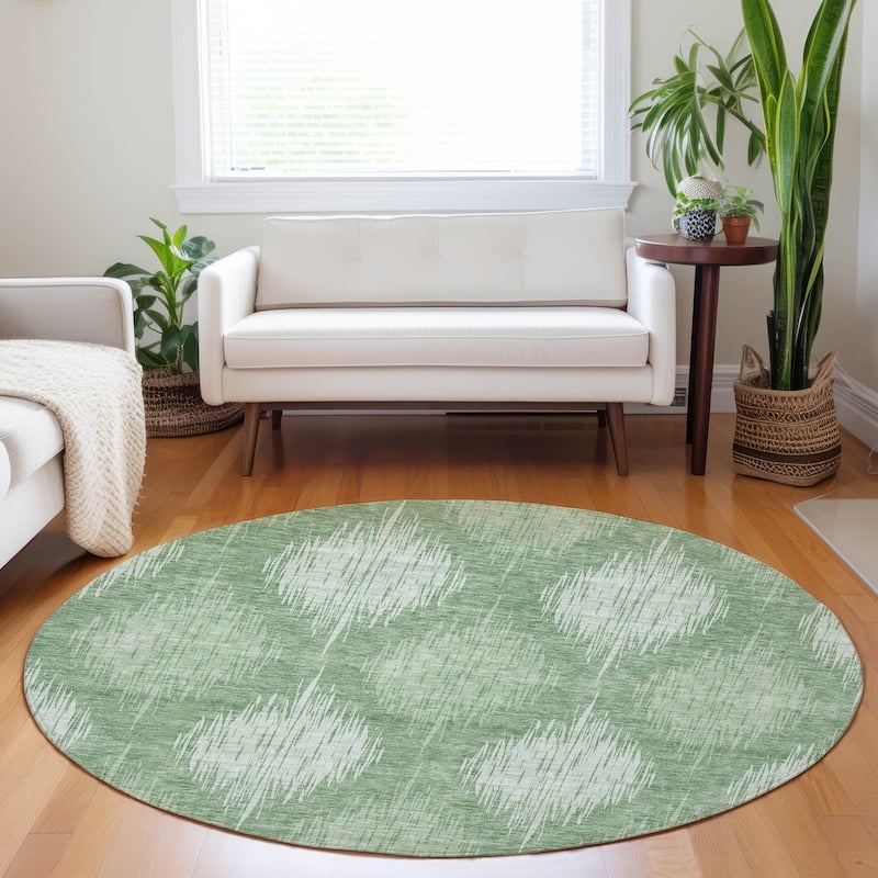 Machine Washable Indoor/ Outdoor Chantille Contemporary Geo Rug