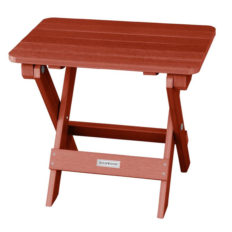 HIGHWOOD Outdoor Folding Adirondack Table - Rustic Red