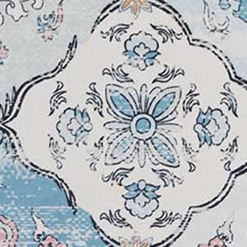 HomeRoots Patchwork Traditional Rectangle Area Rug - 6' X 9'